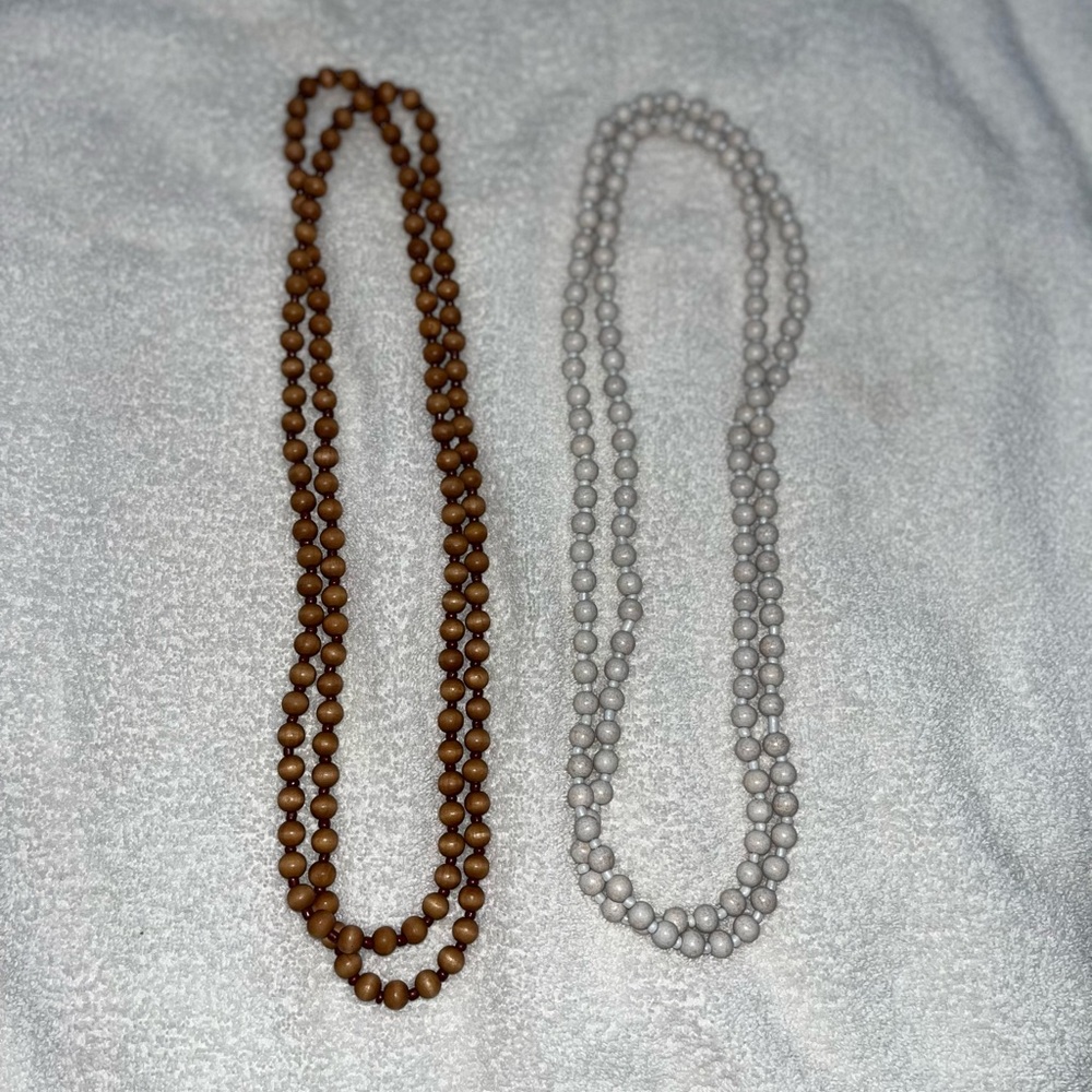 Wooden costume necklaces